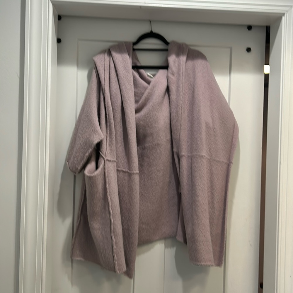 Purple Comfy Long Low Sleeves Free People Cardigan